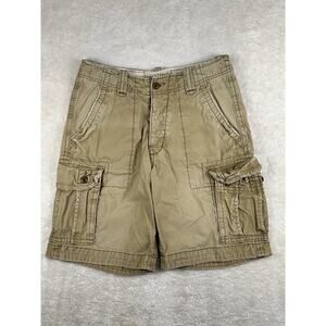 Vtg Hollister Cargo Shorts Military Khaki Utility Pockets y2k Faded Cotton 30